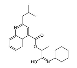 4-Quinolinecarboxylicacid,2-(2-methylpropyl)-,2-(cyclohexylamino)-1-methyl-2-oxoethylester(9CI) structure