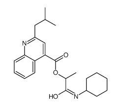 4-Quinolinecarboxylicacid,2-(2-methylpropyl)-,2-(cyclohexylamino)-1-methyl-2-oxoethylester(9CI) Structure