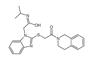 1H-Benzimidazole-1-acetamide,2-[[2-(3,4-dihydro-2(1H)-isoquinolinyl)-2-oxoethyl]thio]-N-(1-methylethyl)-(9CI) picture