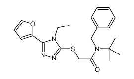 Acetamide, N-(1,1-dimethylethyl)-2-[[4-ethyl-5-(2-furanyl)-4H-1,2,4-triazol-3-yl]thio]-N-(phenylmethyl)- (9CI) picture