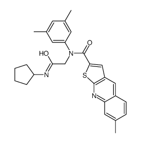 Thieno[2,3-b]quinoline-2-carboxamide, N-[2-(cyclopentylamino)-2-oxoethyl]-N-(3,5-dimethylphenyl)-7-methyl- (9CI) Structure