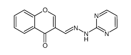 4-oxo-4H-chromene-3-carbaldehyde pyrimidin-2-ylhydrazone Structure