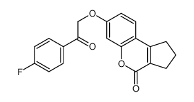 7-[2-(4-fluorophenyl)-2-oxoethoxy]-2,3-dihydro-1H-cyclopenta[c]chromen-4-one Structure