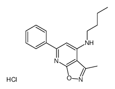 N-butyl-3-methyl-6-phenylisoxazolo[5,4-b]pyridin-4-amine, hydrochloride结构式