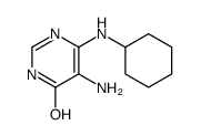 5-Amino-6-(cyclohexylamino)pyrimidin-4(3H)-one结构式