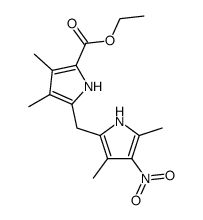 5-(3,5-dimethyl-4-nitro-pyrrol-2-ylmethyl)-3,4-dimethyl-pyrrole-2-carboxylic acid ethyl ester Structure