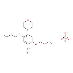 2,5-dibutoxy-4-(morpholin-4-yl)benzenediazonium hydrogen sulphate结构式