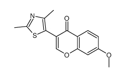 3-(2,4-dimethyl-1,3-thiazol-5-yl)-7-methoxychromen-4-one Structure