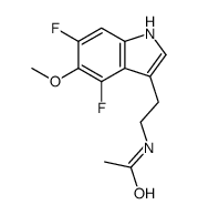 N-[2-(4,6-difluoro-5-methoxy-1H-indol-3-yl)ethyl]acetamide Structure