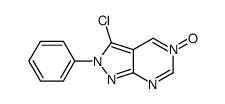 3-chloro-5-oxido-2-phenylpyrazolo[3,4-d]pyrimidin-5-ium Structure