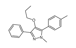 1-methyl-5-(4-methylphenyl)-3-phenyl-4-propoxypyrazole结构式