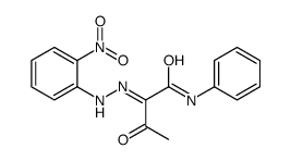 2-[(2-nitrophenyl)hydrazinylidene]-3-oxo-N-phenylbutanamide Structure