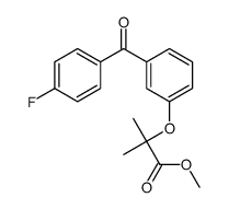 methyl 2-[3-(4-fluorobenzoyl)phenoxy]-2-methylpropanoate结构式