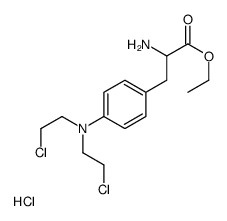 ethyl 2-amino-3-[4-[bis(2-chloroethyl)amino]phenyl]propanoate,hydrochloride结构式