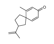 10-methyl-3-prop-1-en-2-ylspiro[4.5]deca-6,9-dien-8-one结构式