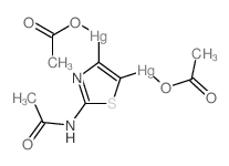 [2-acetamido-4-(acetyloxymercurio)-1,3-thiazol-5-yl]-acetyloxymercury Structure