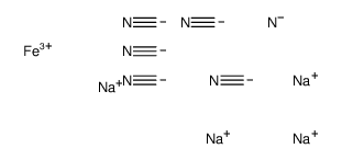 tetrasodium,iron(3+),nitroxyl anion,pentacyanide结构式