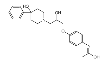 N-[4-[2-hydroxy-3-(4-hydroxy-4-phenylpiperidin-1-yl)propoxy]phenyl]acetamide Structure