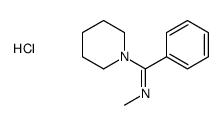 N-methyl-1-phenyl-1-piperidin-1-ylmethanimine,hydrochloride Structure