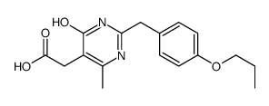 2-[6-methyl-4-oxo-2-[(4-propoxyphenyl)methyl]-1H-pyrimidin-5-yl]acetic acid Structure