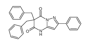 6,6-dibenzyl-2-phenyl-4H-pyrazolo[1,5-a]pyrimidine-5,7-dione Structure
