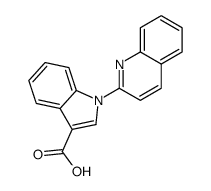 1-quinolin-2-ylindole-3-carboxylic acid结构式