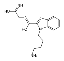 1-(4-aminobutyl)-N-(2-amino-2-oxoethyl)indole-2-carboxamide结构式