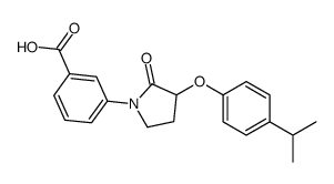 3-[2-oxo-3-(4-propan-2-ylphenoxy)pyrrolidin-1-yl]benzoic acid Structure