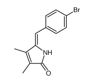 5-[1-(4-Bromo-phenyl)-meth-(Z)-ylidene]-3,4-dimethyl-1,5-dihydro-pyrrol-2-one结构式