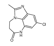 8-chloro-2-methyl-4,6-dihydro-3H-1,2a,6-triaza-benzo[cd]azulen-5-one结构式