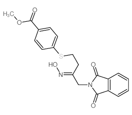 methyl 4-[(3Z)-4-(1,3-dioxoisoindol-2-yl)-3-hydroxyimino-butyl]sulfanylbenzoate结构式