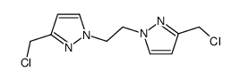 3-(chloromethyl)-1-[2-[3-(chloromethyl)pyrazol-1-yl]ethyl]pyrazole Structure