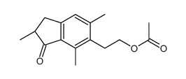 2-[(2R)-2,4,6-trimethyl-3-oxo-1,2-dihydroinden-5-yl]ethyl acetate Structure