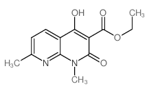 ETHYL 4-HYDROXY-1,7-DIMETHYL-2-OXO-1,2-DIHYDRO-1,8-NAPHTHYRIDINE-3-CARBOXYLATE structure