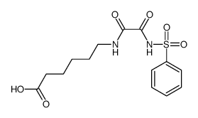 6-[[2-(benzenesulfonamido)-2-oxoacetyl]amino]hexanoic acid Structure