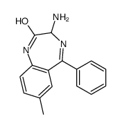 3-AMINO-5-FENYL-7-METHYL-1H-1,4-BENZODIAZEPINE-2(3H)-ON structure