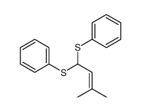 (3-methyl-1-phenylsulfanylbut-2-enyl)sulfanylbenzene结构式