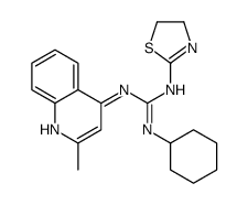 2-cyclohexyl-1-(4,5-dihydro-1,3-thiazol-2-yl)-3-(2-methylquinolin-4-yl )guanidine structure