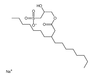 3-Heptylundecanoic acid 2-hydroxy-3-[(sodiooxy)sulfonyl]propyl ester结构式