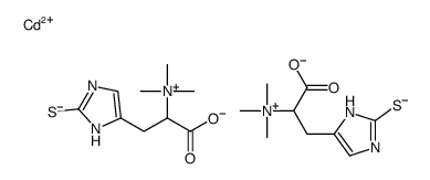 cadmium(2+),3-(2-sulfido-1H-imidazol-5-yl)-2-(trimethylazaniumyl)propanoate结构式