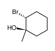 trans-2-bromo-1-methylcyclohexan-1-ol Structure