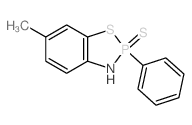 6-Methyl-2,3-dihydro-2-phenyl-1H-1,3, 2-benzothiazaphosphole-2-sulfide结构式