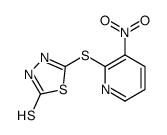 5-(3-nitropyridin-2-yl)sulfanyl-3H-1,3,4-thiadiazole-2-thione Structure