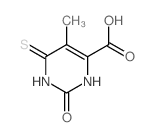 4-Pyrimidinecarboxylic acid, 2-hydroxy-6-mercapto-5-methyl- structure