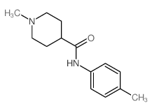 1-methyl-N-(4-methylphenyl)piperidine-4-carboxamide structure