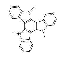 5,10,15-trimethyl-10,15-dihydro-5H-5,10,15-triaza-diindeno[1,2-a,1',2'-c]fluorine结构式