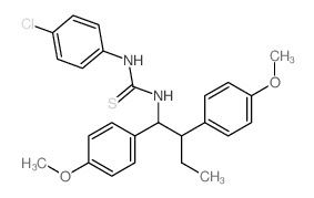 1-[1,2-bis(4-methoxyphenyl)butyl]-3-(4-chlorophenyl)thiourea structure