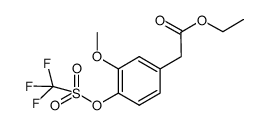ethyl (3-methoxy-4-{[(trifluoromethyl)sulfonyl]oxy}phenyl)acetate Structure