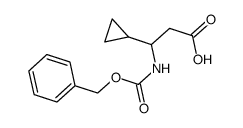 3-{[(benzyloxy)carbonyl]amino}-3-cyclopropylpropanoic acid结构式