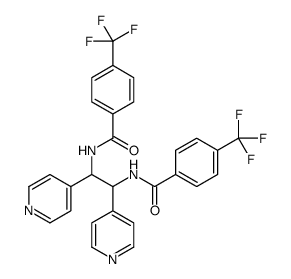 N-[1,2-dipyridin-4-yl-2-[[4-(trifluoromethyl)benzoyl]amino]ethyl]-4-(trifluoromethyl)benzamide结构式